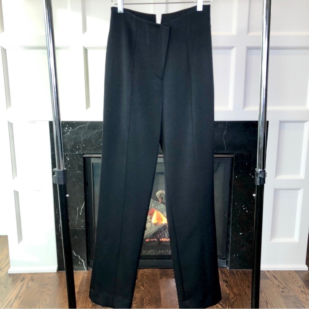 Prabal Gurung V-Front Black Crepe Trouser Pants NWT size 4